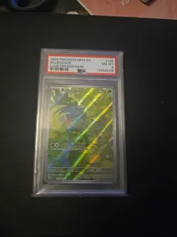 Pokemon 2023 Bulbasaur Illustration Rare Card PSA 8 166/165 - Image 4
