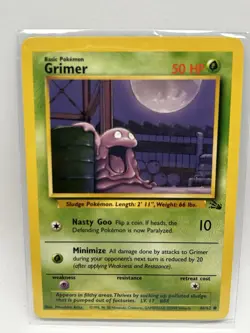 Grimer 48/62 Pokemon Fossil Set Unlimited Vintage LP - Image 1