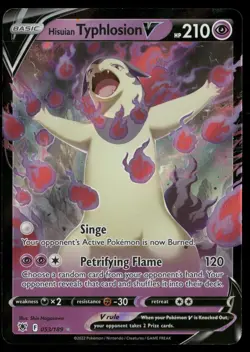 Hisuian Typhlosion V 053/189 Holo V Rare Astral Radiance Pokemon NM - Image 1