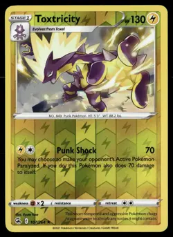 Toxtricity 107/264 Holo Rare Fusion Strike Pokemon Reverse Holo NM - Image 1