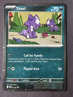 Pokemon Toxel Mega Evolutions Promo #078 Cosmos Holo Near Mint - Image 2