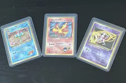 Japanese Vintage Pokemon Holo Bundle Rockets Moltres Misty Tentacruel Mr Mime LP - Image 1