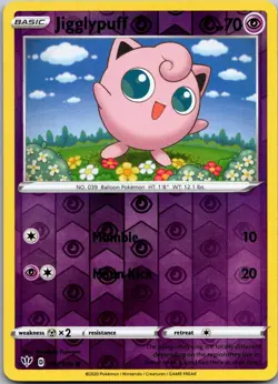 Jigglypuff 067/189 Common Darkness Ablaze Pokemon Reverse Holo Near Mint - Image 1