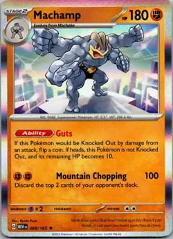 Machamp 068/165 Rare 151 Pokemon Holo Near Mint - Image 1