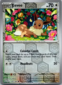 Eevee 050/064 Common Shrouded Fable Pokemon Reverse Holo Near Mint - Image 1