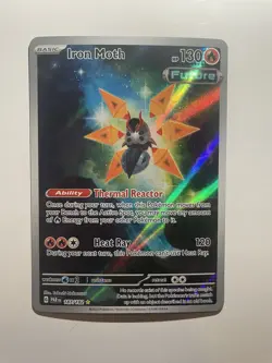 Pokemon Iron Moth 187/182 SV04: Paradox Rift Holo 130 HP - Image 1