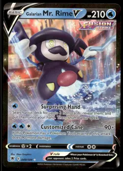 Pokemon TCG SWSH10: Astral Radiance #049/189 Galarian Mr. Rime V NM - Image 1