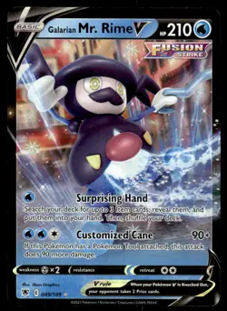 Pokemon TCG SWSH10: Astral Radiance #049/189 Galarian Mr. Rime V LP - Image 1
