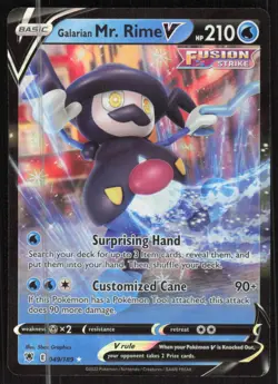 Pokemon TCG SWSH10: Astral Radiance #049/189 Galarian Mr. Rime V NM - Image 1