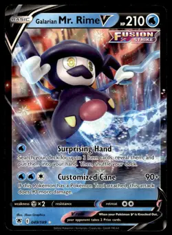 Pokemon TCG Astral Radiance #049/189 Galarian Mr. Rime V NM - Image 1