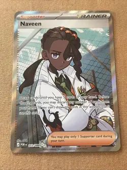 Naveen 112/088 – Ultra Rare Full Art Trainer – NM Pokemon TCG - Image 1