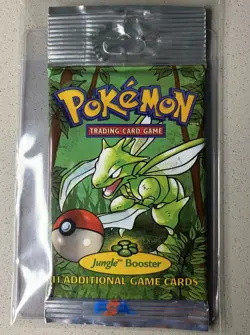 1999 Pokemon Jungle Booster Pack - Factory Sealed Unweighed Scyther Art! Long! - Image 1