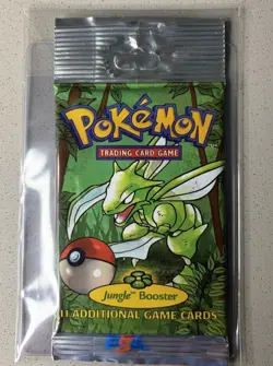 1999 Pokemon Jungle Booster Pack - Factory Sealed Unweighed Scyther Art! Long! - Image 2