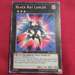 Yu-Gi-Oh Black Ray Lancer SP13-EN029 Starfoil Rare XYZ Monster - Image 1