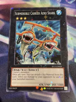 Yugioh Submersible Carrier Aero Shark SP13-EN024 Starfoil Rare Unlimited NM/M - Image 1