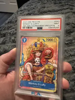 One Piece 2024 Promo Monkey D. Luffy 2nd Ann Tournament PSA 9 Mint - Image 2