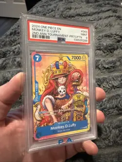 One Piece 2024 Promo Monkey D. Luffy 2nd Ann Tournament PSA 9 Mint - Image 3