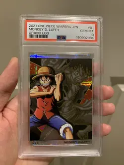 PSA 10 2021 ONE PIECE WAFERS JAPANESE GRAND LOG 01 MONKEY D. LUFFY - Image 1