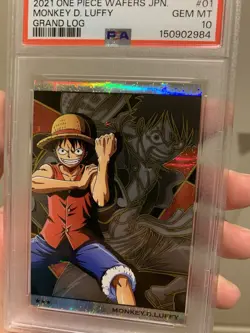 PSA 10 2021 ONE PIECE WAFERS JAPANESE GRAND LOG 01 MONKEY D. LUFFY - Image 3
