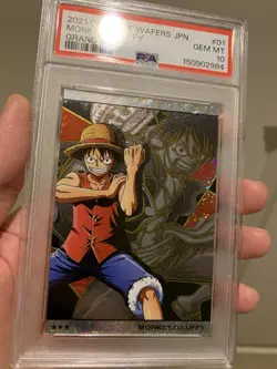 PSA 10 2021 ONE PIECE WAFERS JAPANESE GRAND LOG 01 MONKEY D. LUFFY - Image 4