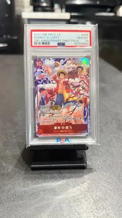 PSA 10 GEM MT 2024 ONE PIECE CS MONKEY D.LUFFY 2ND ANNIVERSARY TMNT PACK - Image 1