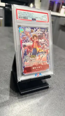 PSA 10 GEM MT 2024 ONE PIECE CS MONKEY D.LUFFY 2ND ANNIVERSARY TMNT PACK - Image 3