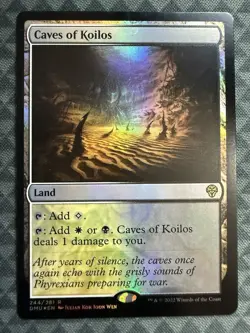 MTG Caves of Koilos #244/281 Foil Rare Dominaria United (DMU) *print errors - Image 2