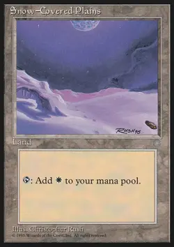 Snow-Covered Plains - Ice Age | MTG Card - Image 3