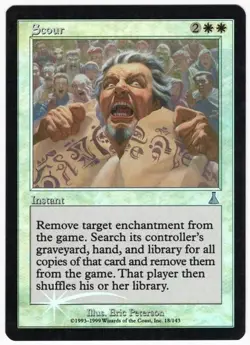 Urza's Destiny MTG FOIL Scour Magic NM/EX NICE!!!!!! - Image 1