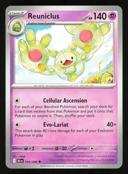 Reuniclus 039/086 Regular Near Mint Pokemon TCG Scarlet & Violet Black Bolt BLK - Image 1