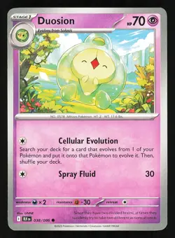 Duosion 038/086 Regular Near Mint Pokemon TCG Scarlet & Violet Black Bolt BLK - Image 1