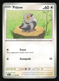 Pidove 071/086 Regular Near Mint Pokemon TCG Scarlet & Violet Black Bolt BLK - Image 1