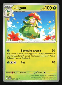 Lilligant 007/086 Regular Near Mint Pokemon TCG Scarlet & Violet Black Bolt BLK - Image 1