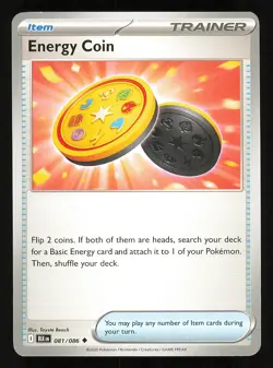 Energy Coin 081/086 Regular NM Pokemon TCG Scarlet & Violet Black Bolt BLK - Image 1