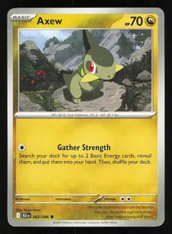 Axew 068/086 Regular Near Mint Pokemon TCG Scarlet & Violet Black Bolt BLK - Image 1