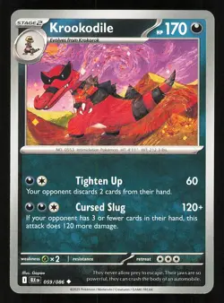 Krookodile 059/086 Regular Near Mint Pokemon TCG Scarlet & Violet Black Bolt BLK - Image 1