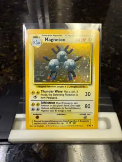 Pokemon Magneton Base Set Holo Rare 9/102 WOTC 1999 NM - Image 1