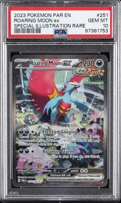 2023 POKEMON PAR EN-PARADOX RIFT #251 ROARING MOON EX PSA 10 - Image 1