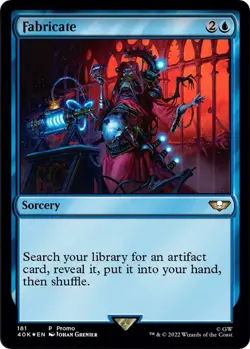 Fabricate (FOIL) 40K 181 Rare Launch Party Promo Magic: The Gathering NM - Image 3