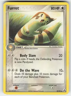 Furret 33/92 Uncommon Legend Maker Pokemon Moderately Played - Image 1