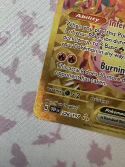 Pokemon TCG Charizard ex 228/197 Obsidian Flames Hyper Rare Full Art Foil EN - Image 4