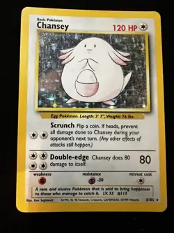 Pokemon TCG Chansey Base Set 3/102 Holo Unlimited Holo Rare - Image 2