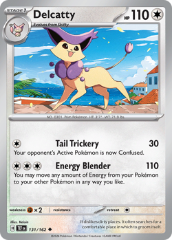 Delcatty 131/162 Uncommon Temporal Forces Pokemon Reverse Holo Near Mint - Image 1