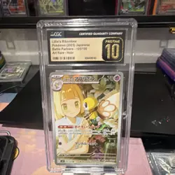 Pokemon TCG Lillie's Ribombee 105/100 Battle Partners AR Holo JP CGC 10 2025 - Image 1