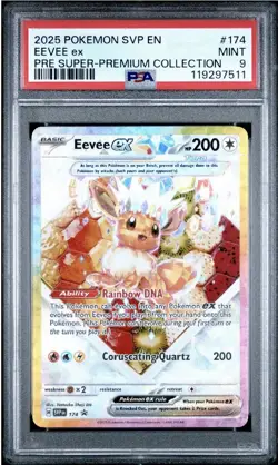 Pokemon TCG Prismatic Evolutions Eevee EX 174 Black Star Promo PSA 9 - Image 1