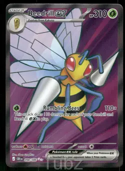 Beedrill ex 098/086 Ultra Rare ME04: Chaos Rising Pokemon Near Mint - Image 1