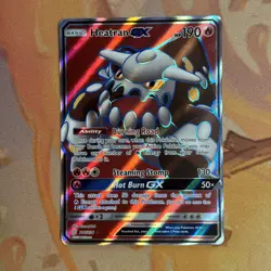 Pokemon Heatran GX Full Art Ultra Rare Holo 216/236 SM Unified Minds 2019 - Image 1