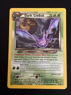 Dark Crobat 2/105 Neo Destiny Pokemon TCG Holo Moderate Play MP - Image 1