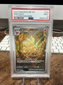 2023 Pokemon Obsidian Flames Ninetales 199/197 Illustration Rare Holo EN PSA 9 - Image 1