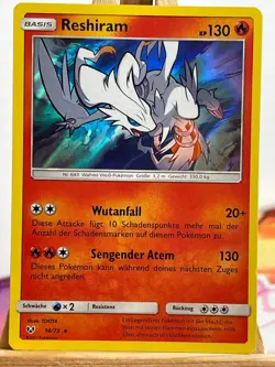 Reshiram 14/73 Schimmernde Legenden Holo Deutsch NM Pokemon - Image 1